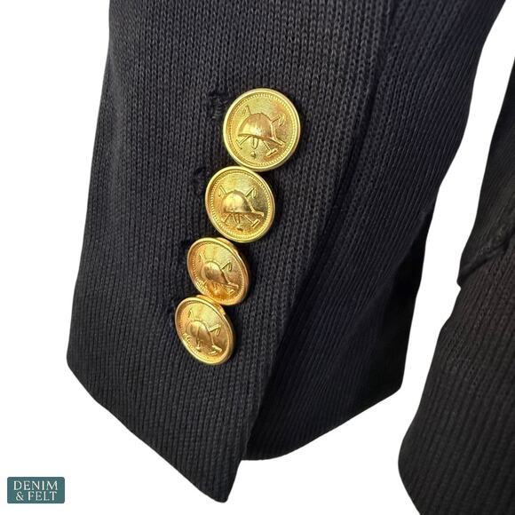 Polo Ralph Lauren Aviator Navy Knit Cotton Gold Crest Blazer Jacket NEW/NWT!! - Picture 12 of 15